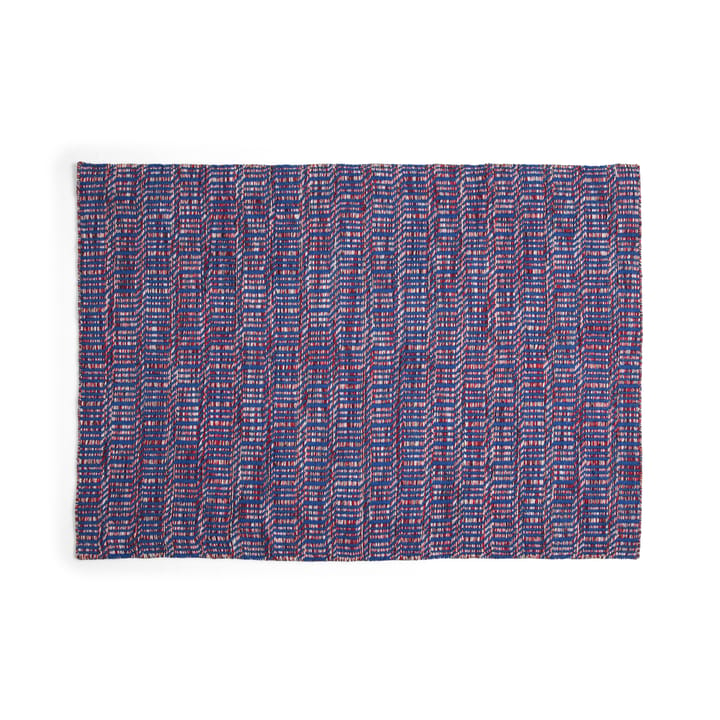 Radio vloerkleed - Rood-blauw 140x200 cm - HAY