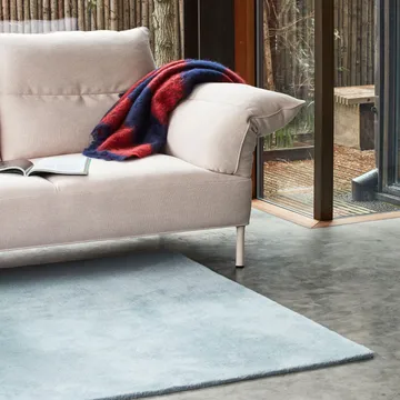 Raw wollen vloerkleed No 2 200x300 cm - Light blue - HAY