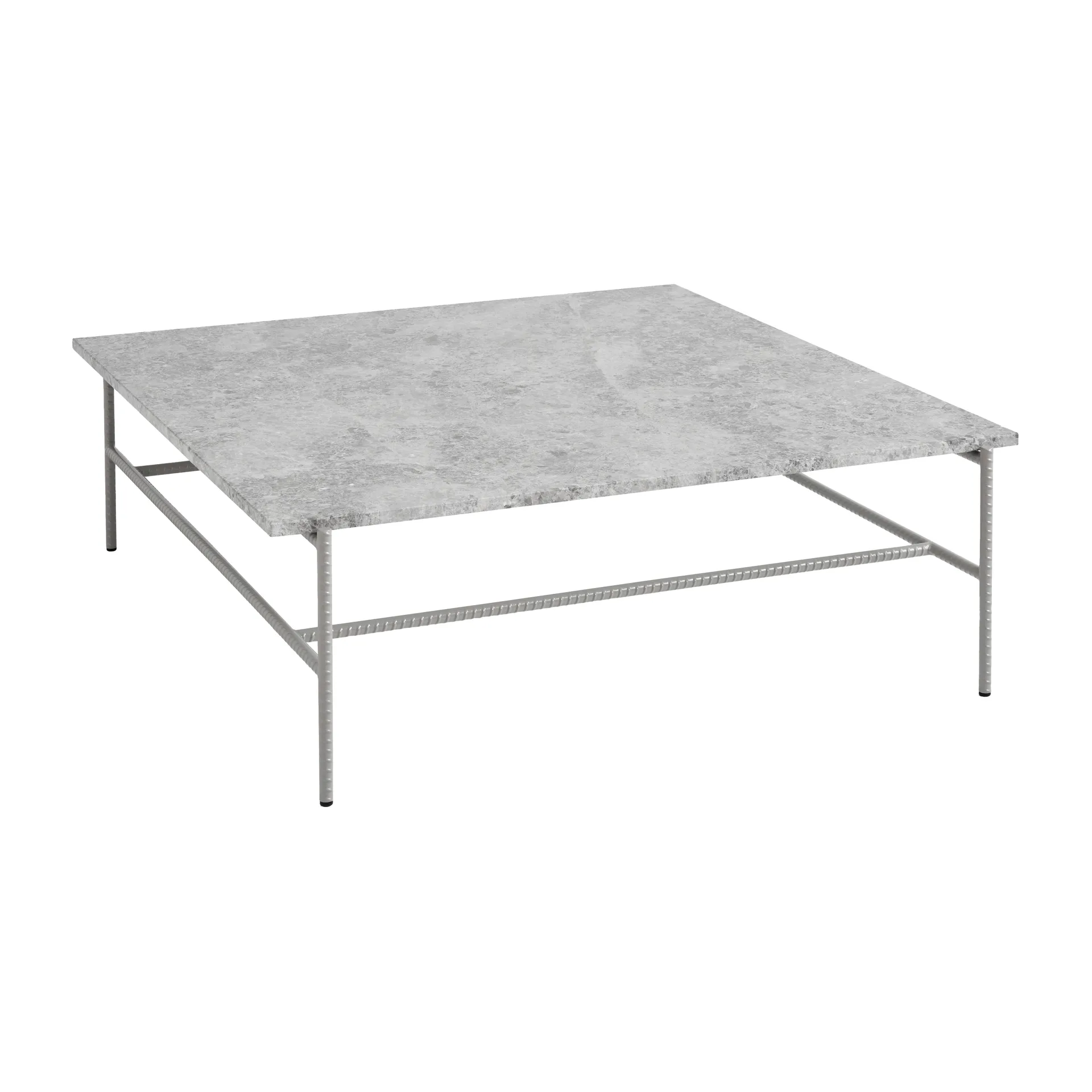 Rebar salontafel 100x104x33 cm, Grey marble-fossil HAY