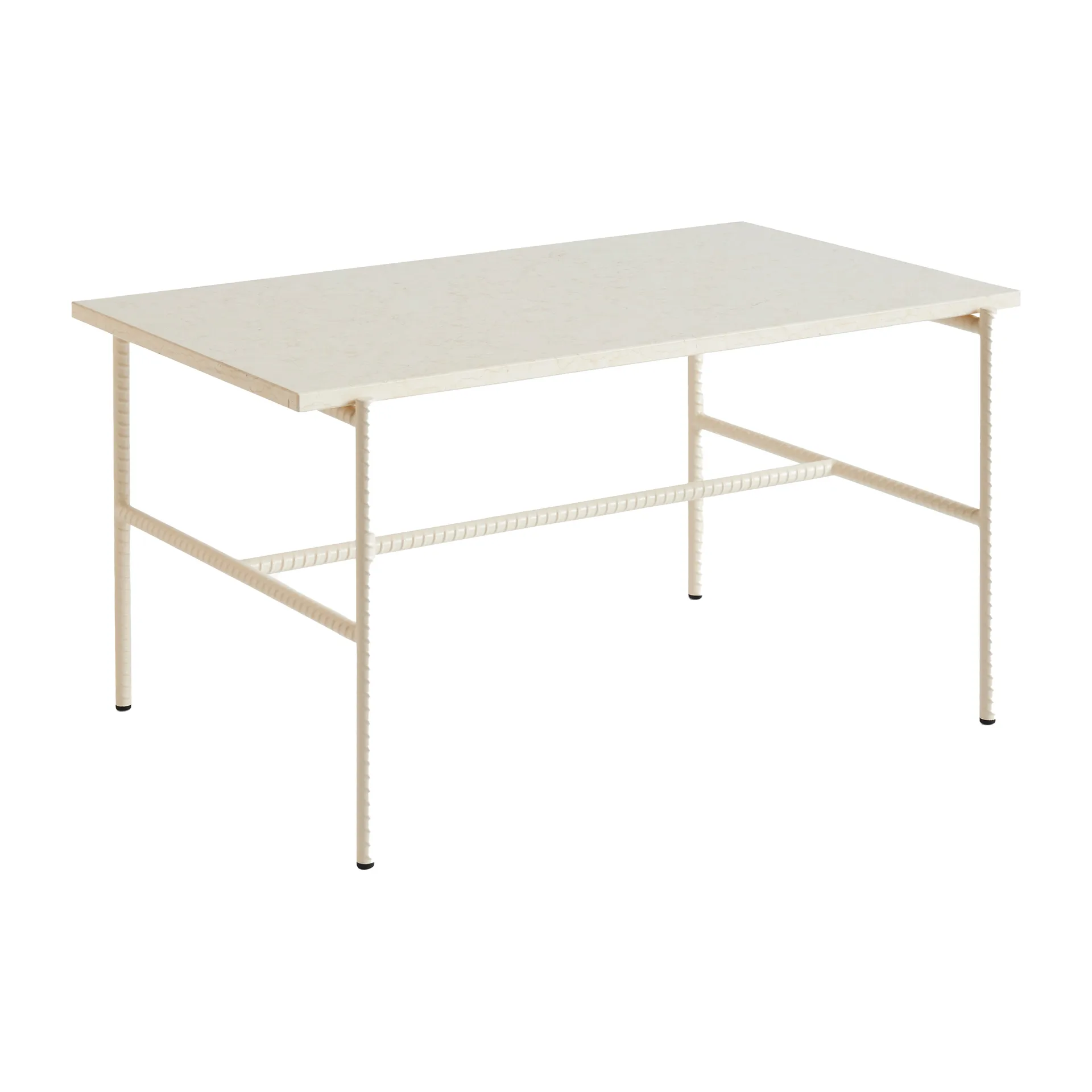 Rebar salontafel 80x49x40,5 cm, Beige marble-alabaster HAY