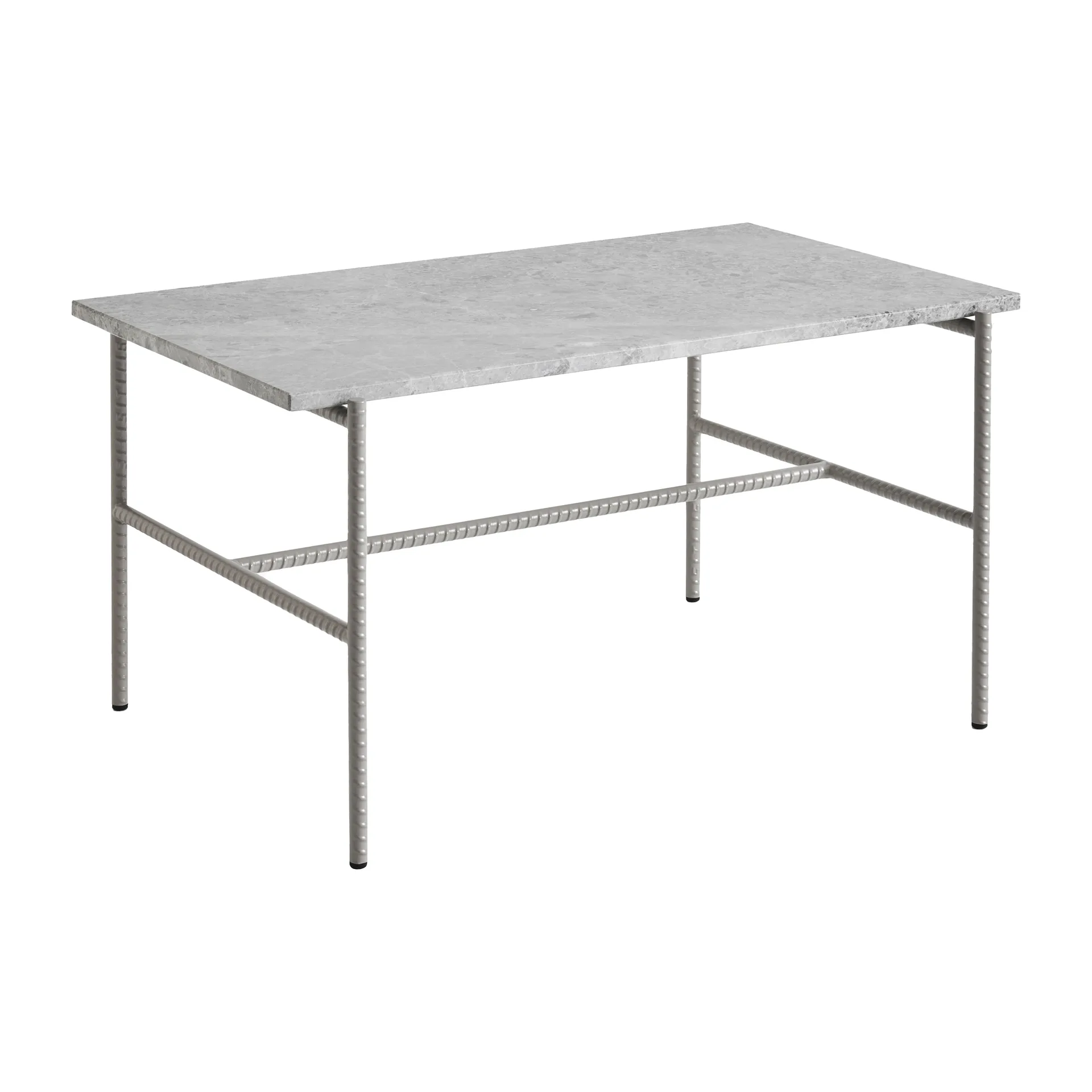 Rebar salontafel 80x49x40,5 cm, Grey marble-fossil HAY