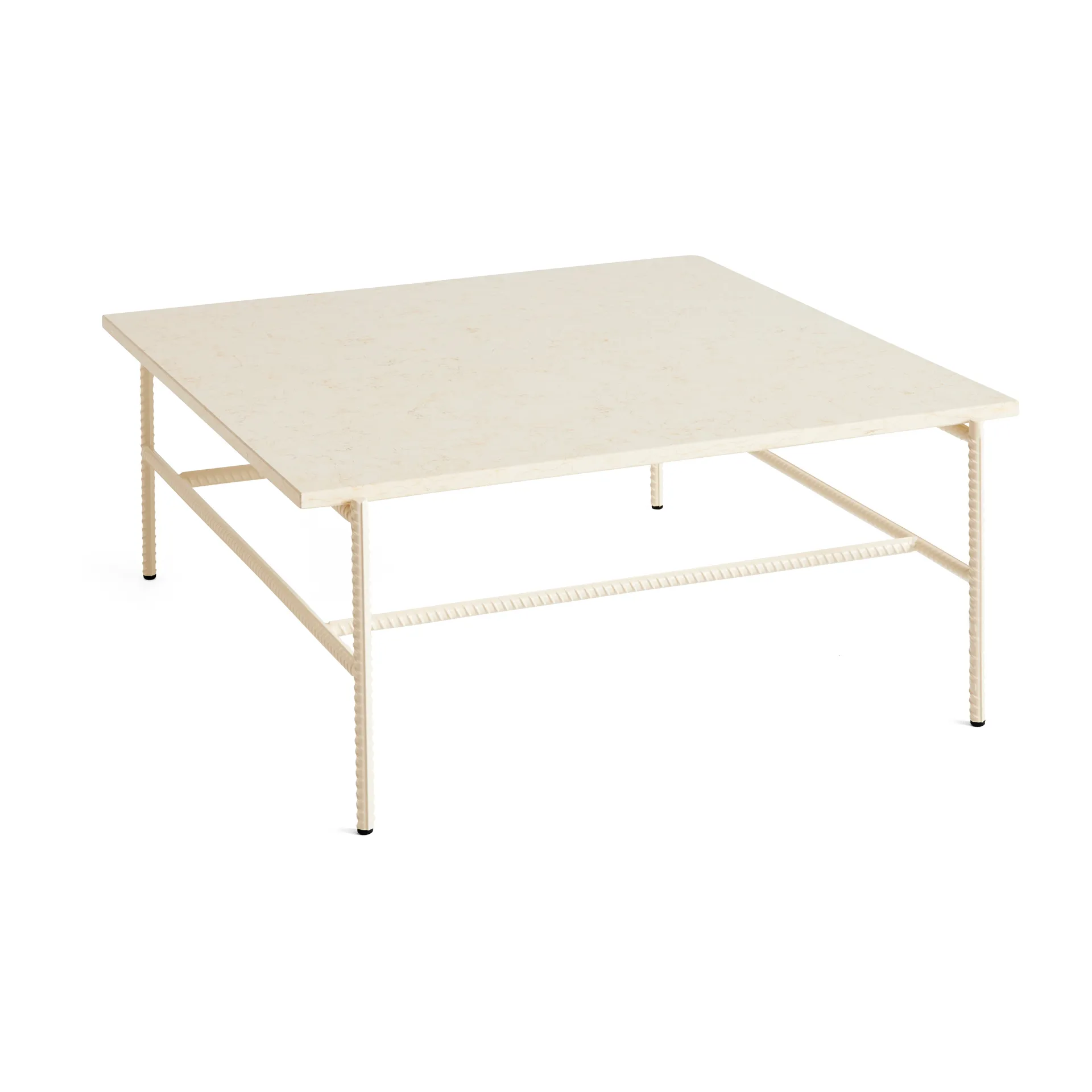 Rebar salontafel 80x84x33 cm, Beige marble-alabaster HAY