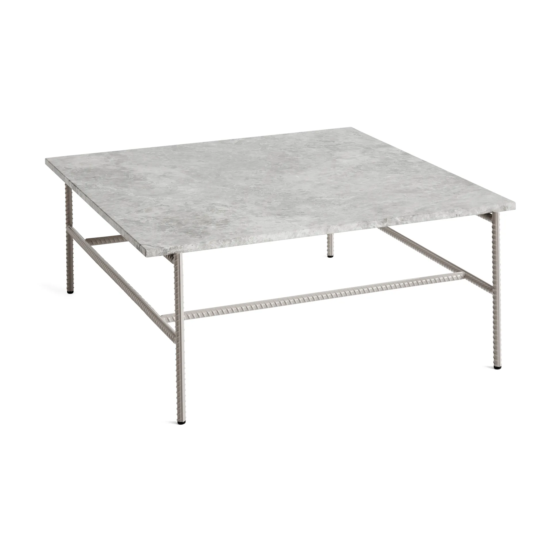 Rebar salontafel 80x84x33 cm, Grey marble-fossil HAY