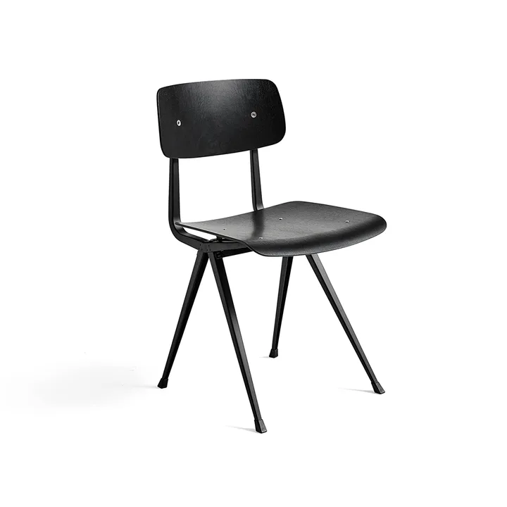 Result stoel - Black oak – zwart stalen onderstel - HAY