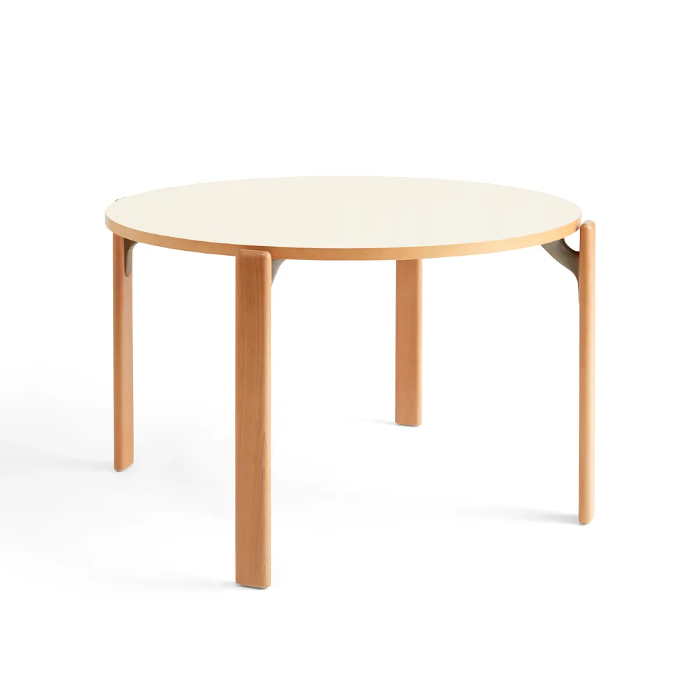 Rey eettafel Ø128 cm, Golden – ivory white HAY