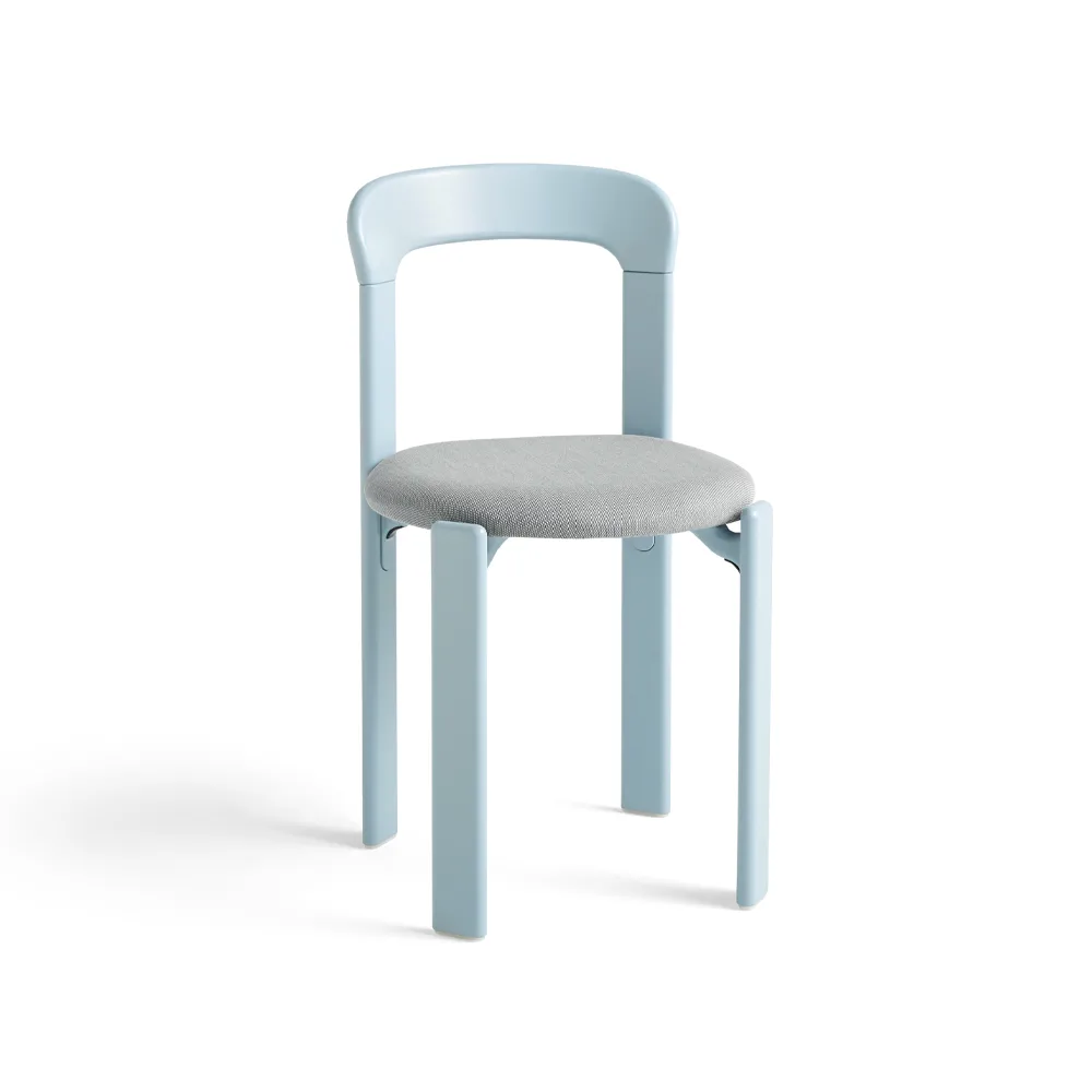 Rey gestoffeerde stoel, Steelcut Trio 113 slate blue HAY