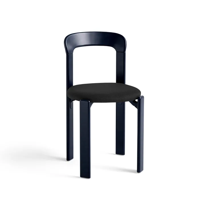 Rey gestoffeerde stoel - Steelcut Trio 190 deep blue - HAY