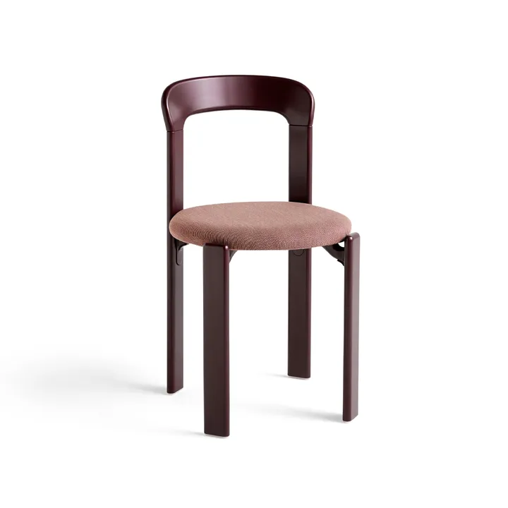 Rey gestoffeerde stoel - Steelcut Trio 416 grape red - HAY
