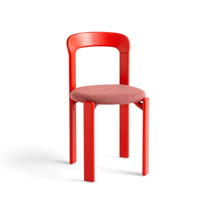 Rey gestoffeerde stoel - Steelcut Trio 636 scarlet red - HAY