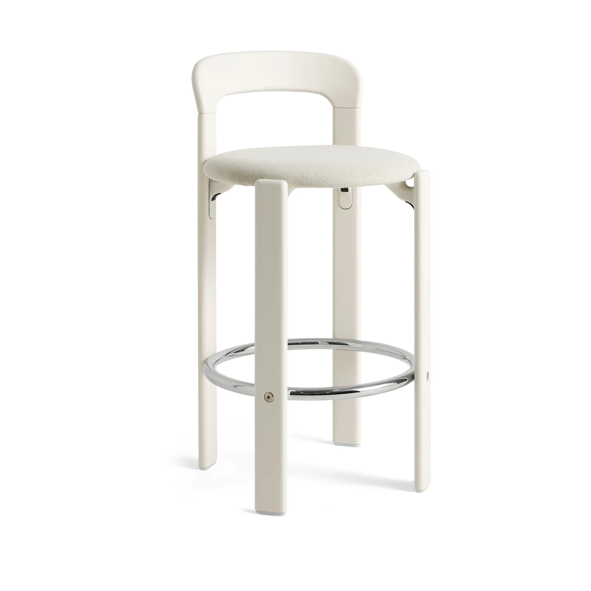 Rey Low gestoffeerde barkruk, Mode 011 – cream white HAY