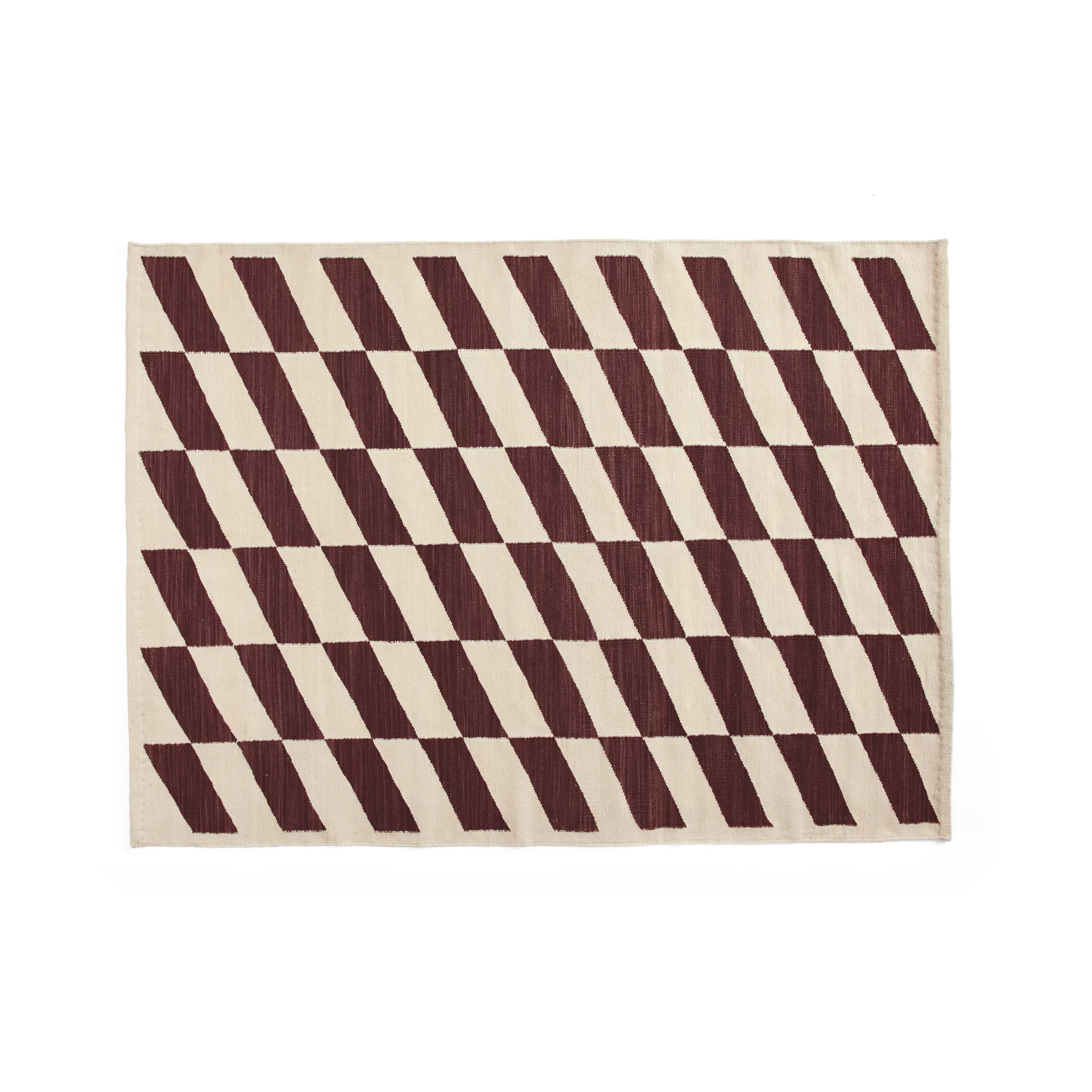 Shift Kelim tapijt 140x200 cm, Burgundy HAY