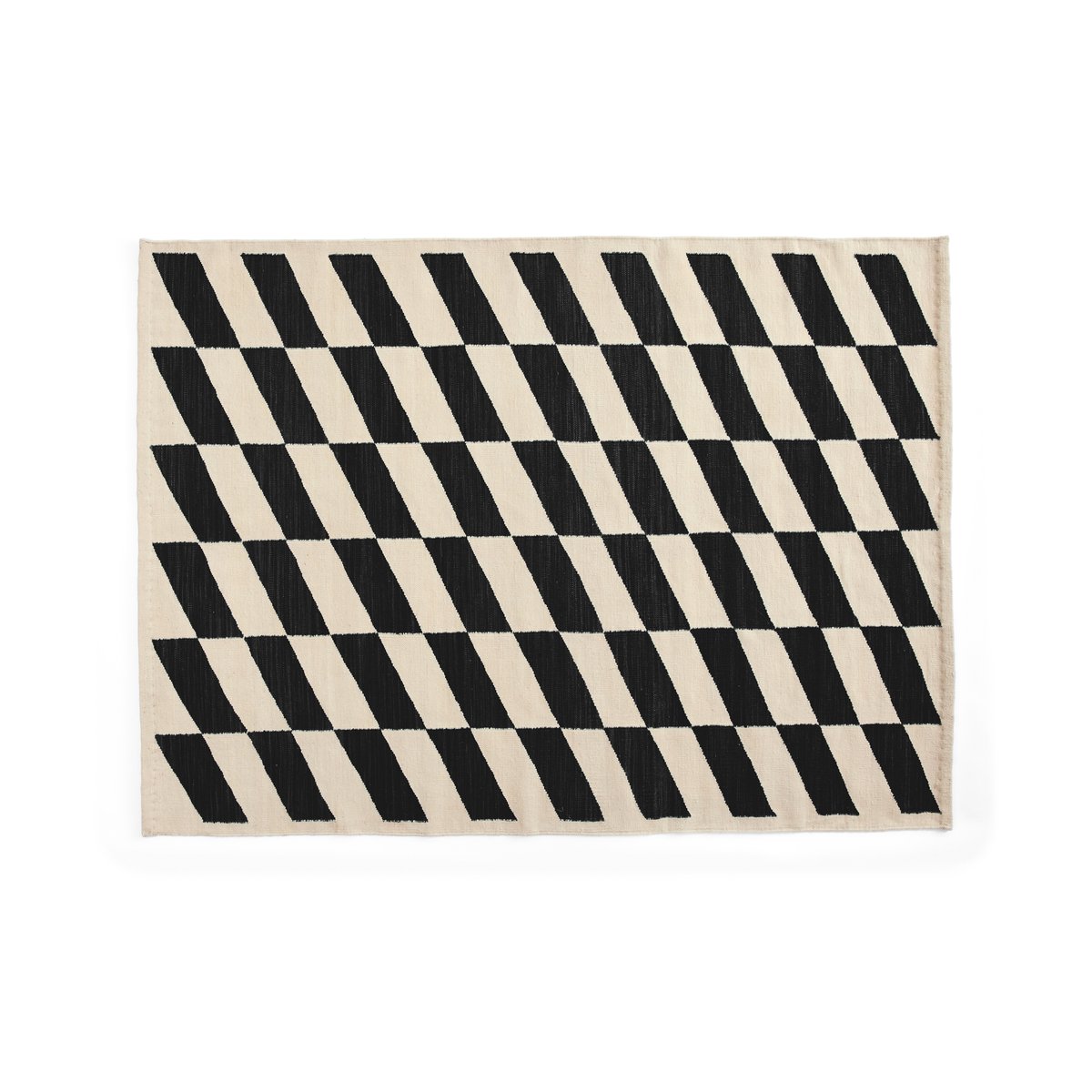 HAY Shift Kelim vloerkleed 140x200 cm Black | Scandinavisch Interieur | Hoogpolige vloerkleden | Zwart