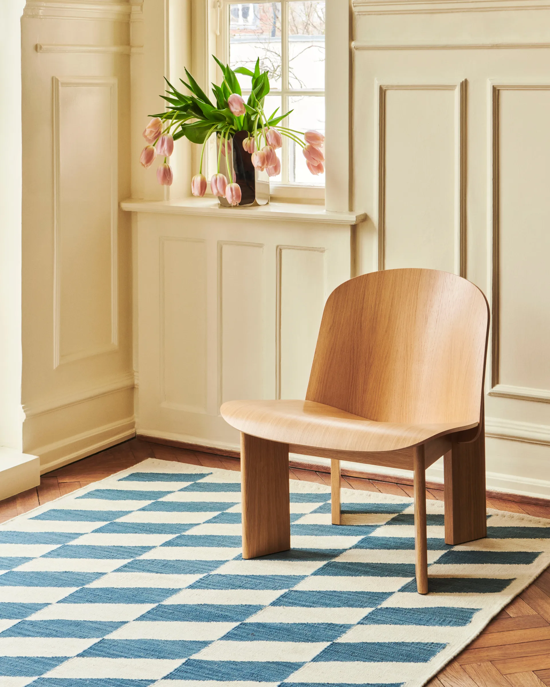 Shift Kelim vloerkleed 140x200 cm, Blue HAY