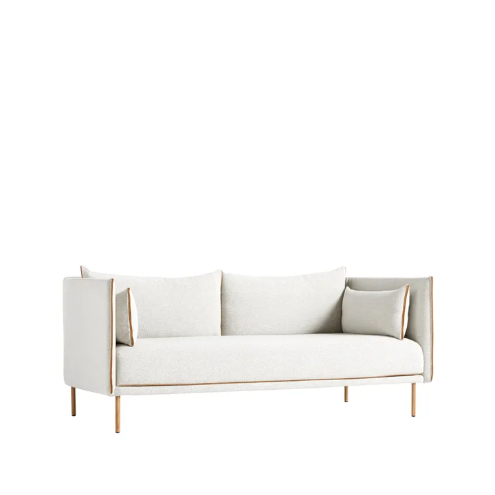 Silhouette 2-zits bank - Coda 100 offwhite – geoliede eiken poten - HAY