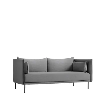 Silhouette 2-zits bank - Coda 182 grijs – zwarte metalen poten - HAY