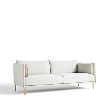 Silhouette 3-zits bank - Coda 100 offwhite – geoliede eiken poten - HAY