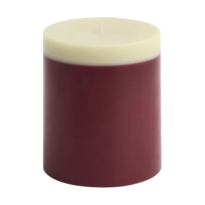 Silo Candle blockkaars - Bordeaux-limoenwit, Ø9,5x11 cm - HAY