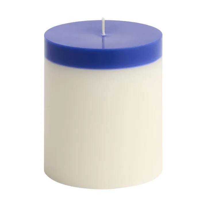Silo Candle blockkaars - Ivory-royal blue, Ø9,5x11 cm - HAY