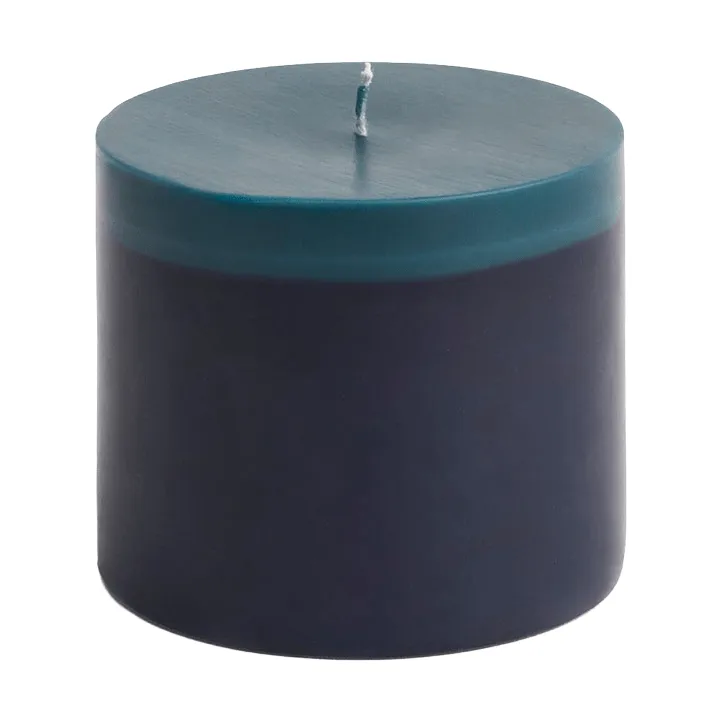 Silo Candle blockkaars, Middernachtblauw-donkerteal, Ø9,5x8 cm HAY