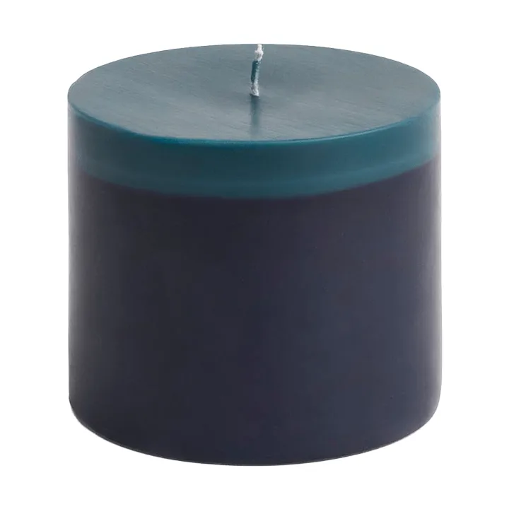 Silo Candle blockkaars - Middernachtblauw-donkerteal, Ø9,5x8 cm - HAY