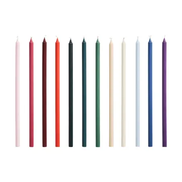 Slim kaars 12-pack - Multi - HAY