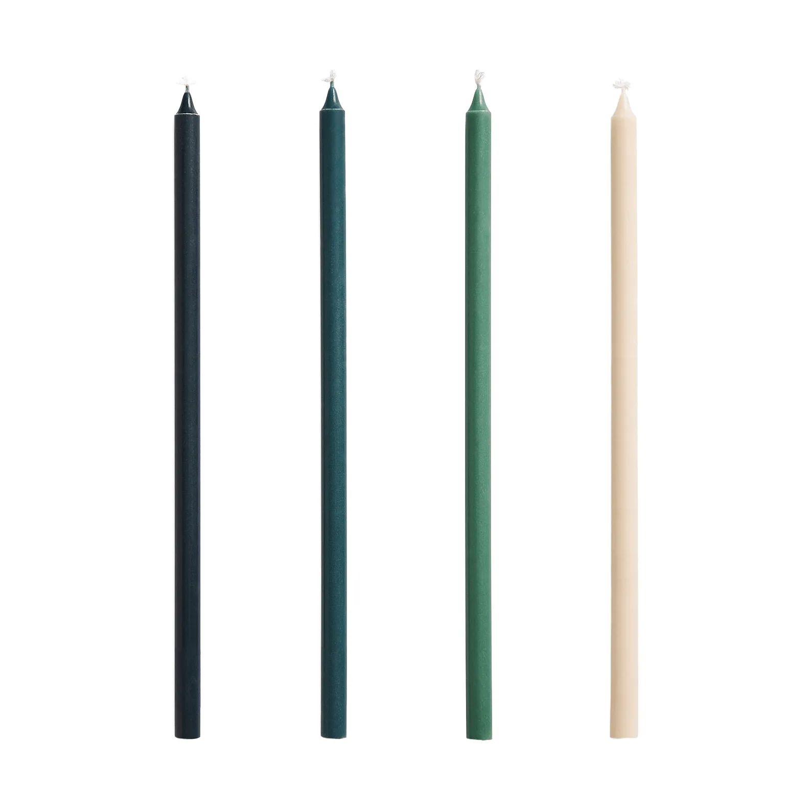 Slim kaars 4-pack, Green-dark green HAY