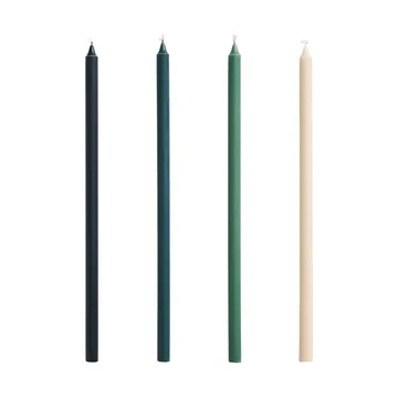 Slim kaars 4-pack - Green-dark green - HAY