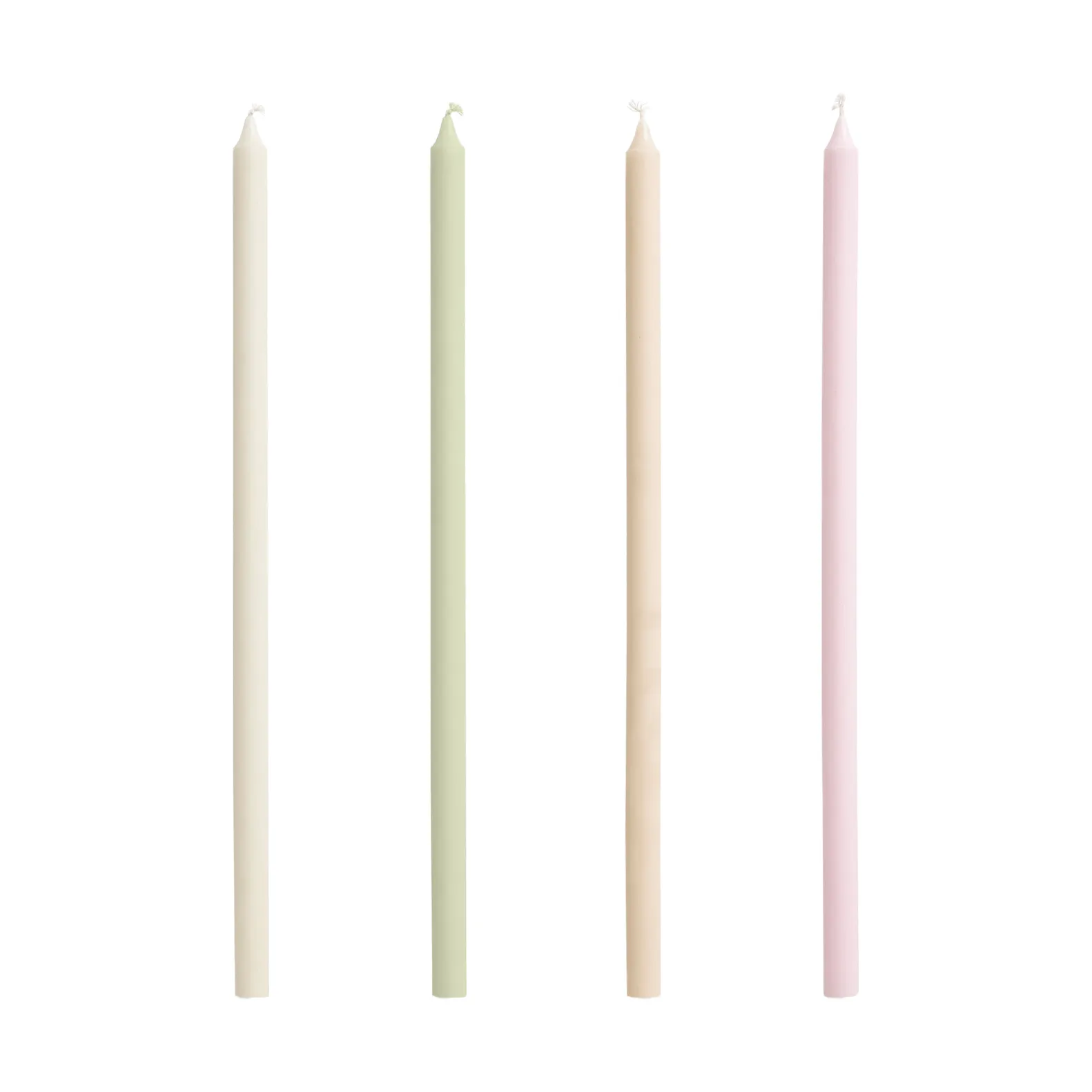 Slim kaars 4-pack, Pastels HAY