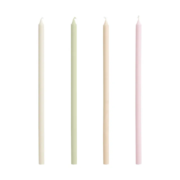 Slim kaars 4-pack - Pastels - HAY