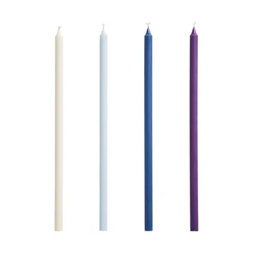 Slim kaars 4-pack - Purple-blue - HAY