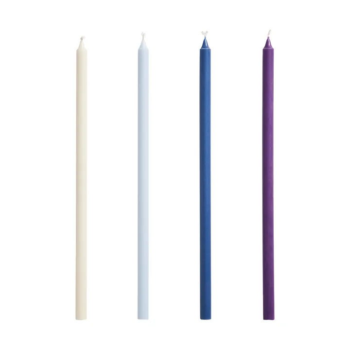Slim kaars 4-pack - Purple-blue - HAY