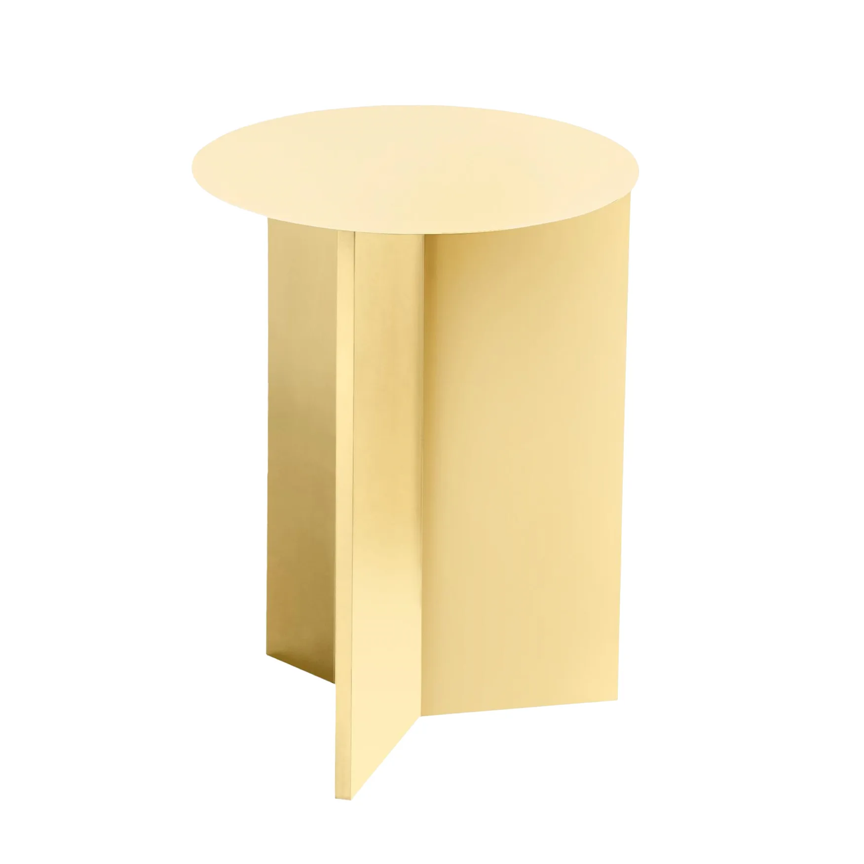 Slit high bijzettafel Ø35 cm, Light yellow HAY