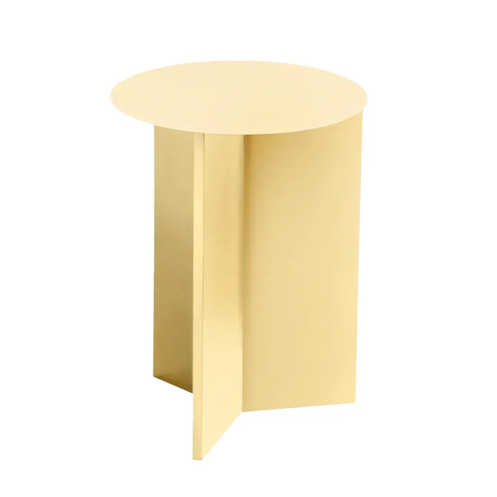 Slit high bijzettafel Ø35 cm - Light yellow - HAY