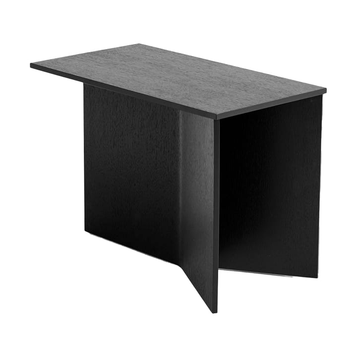 Slit Oblong bijzettafel 27,5x49 cm - Black lacquered oak - HAY