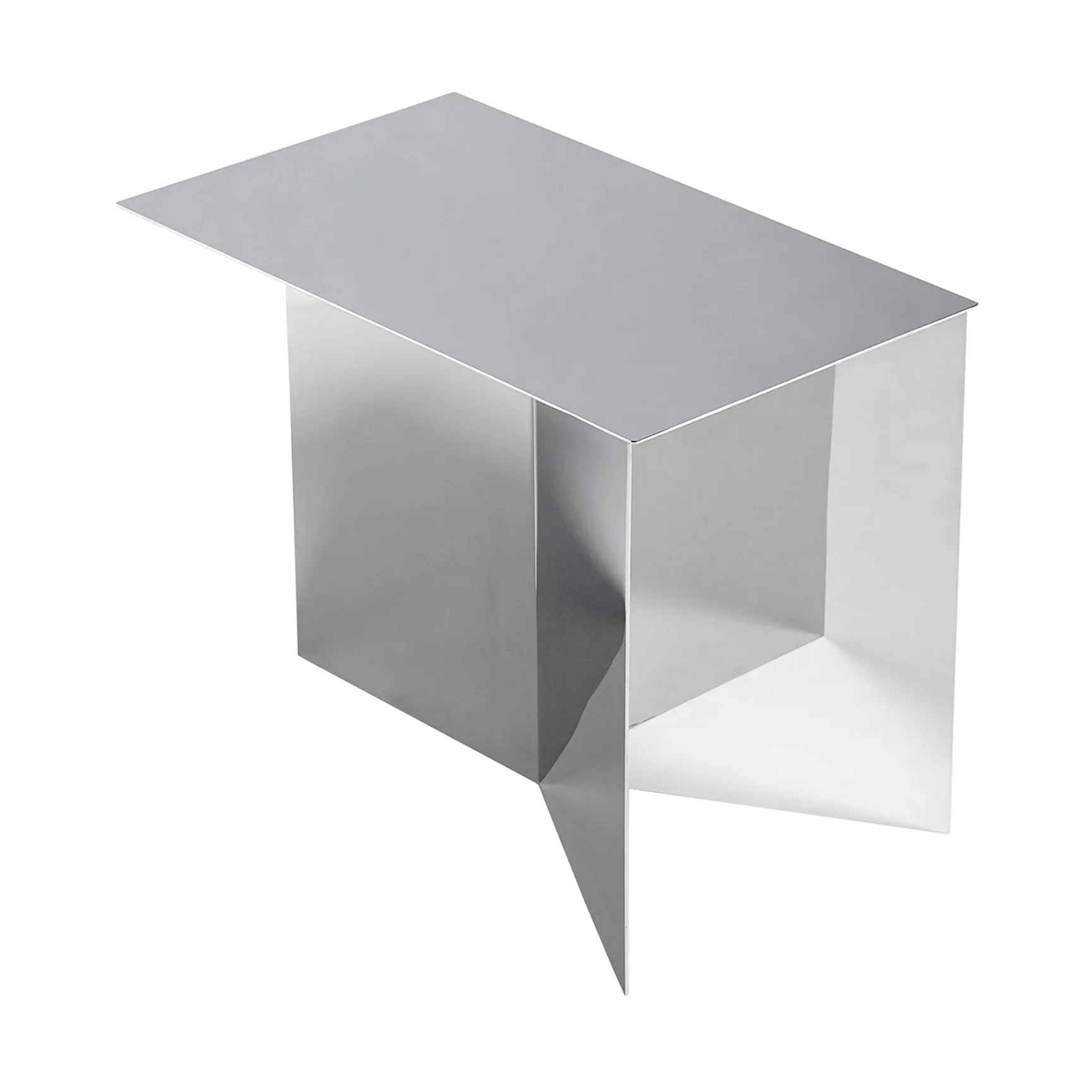 Slit Oblong bijzettafel 27,5x49 cm, Mirror polished steel HAY