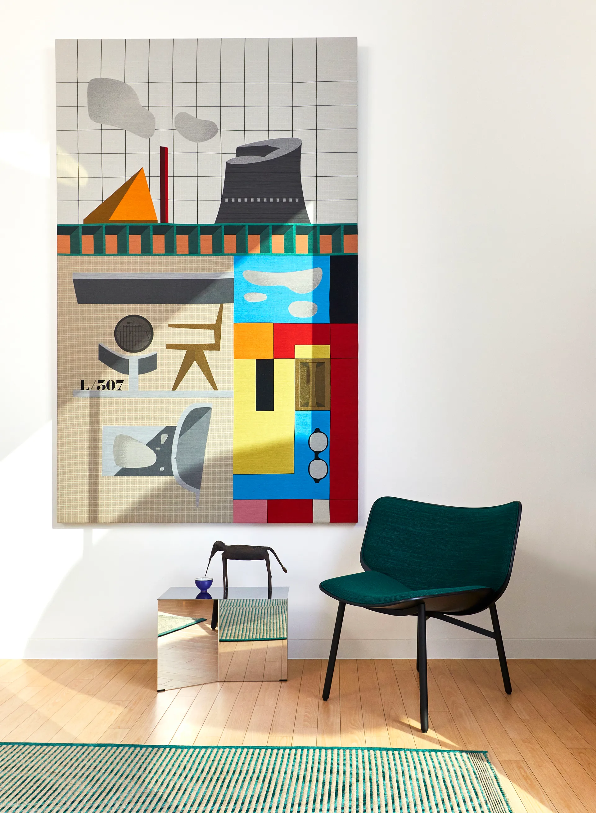 Slit Oblong bijzettafel 27,5x49 cm, Mirror polished steel HAY