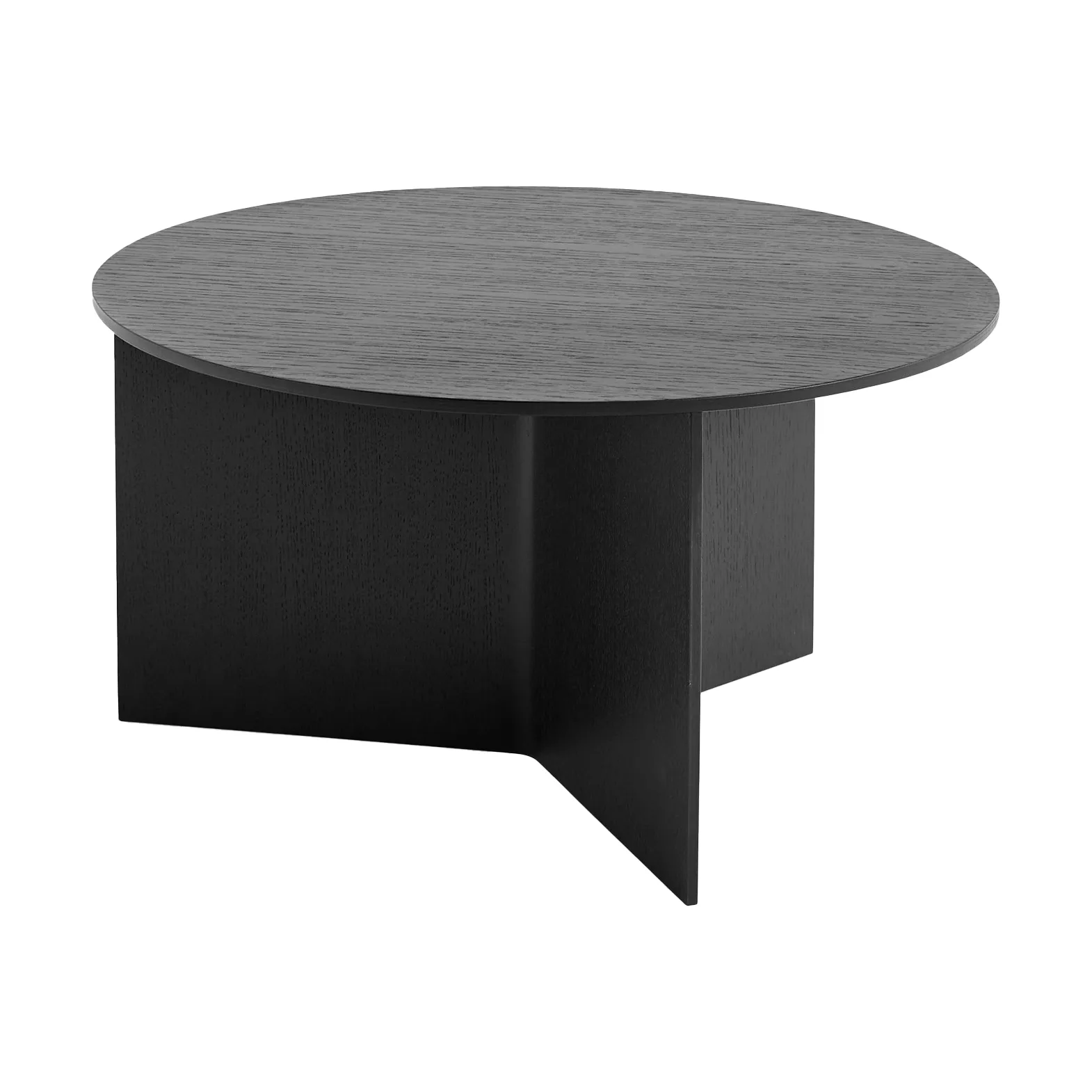 Slit salontafel Ø65 cm, Black lacquered oak HAY
