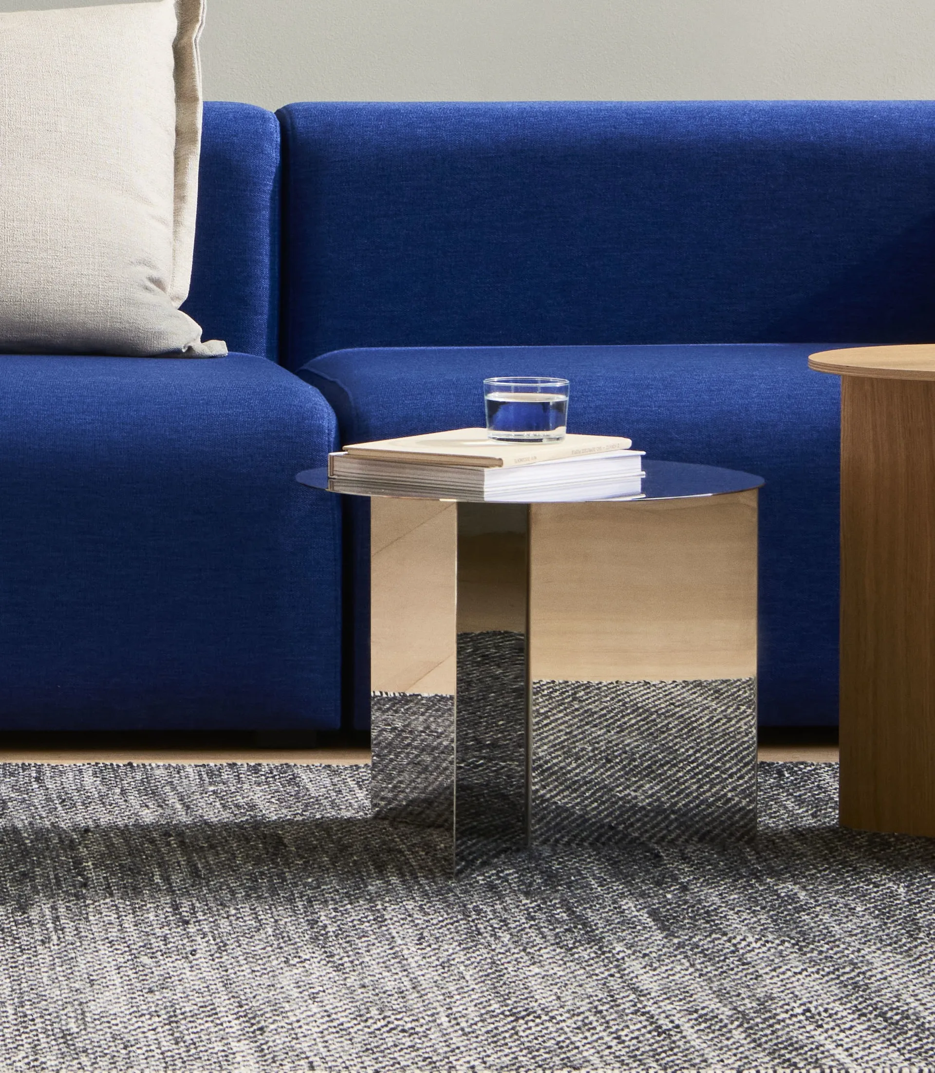 Slit salontafel, Polished stainless steel HAY