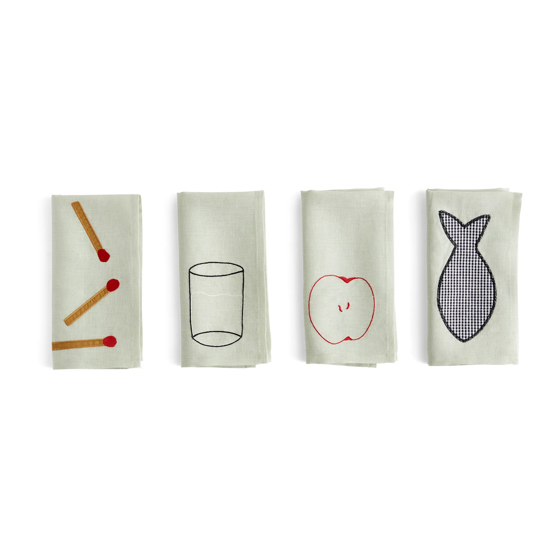 Sobremesa linnen servet 45x45 cm 4-pack, Green HAY