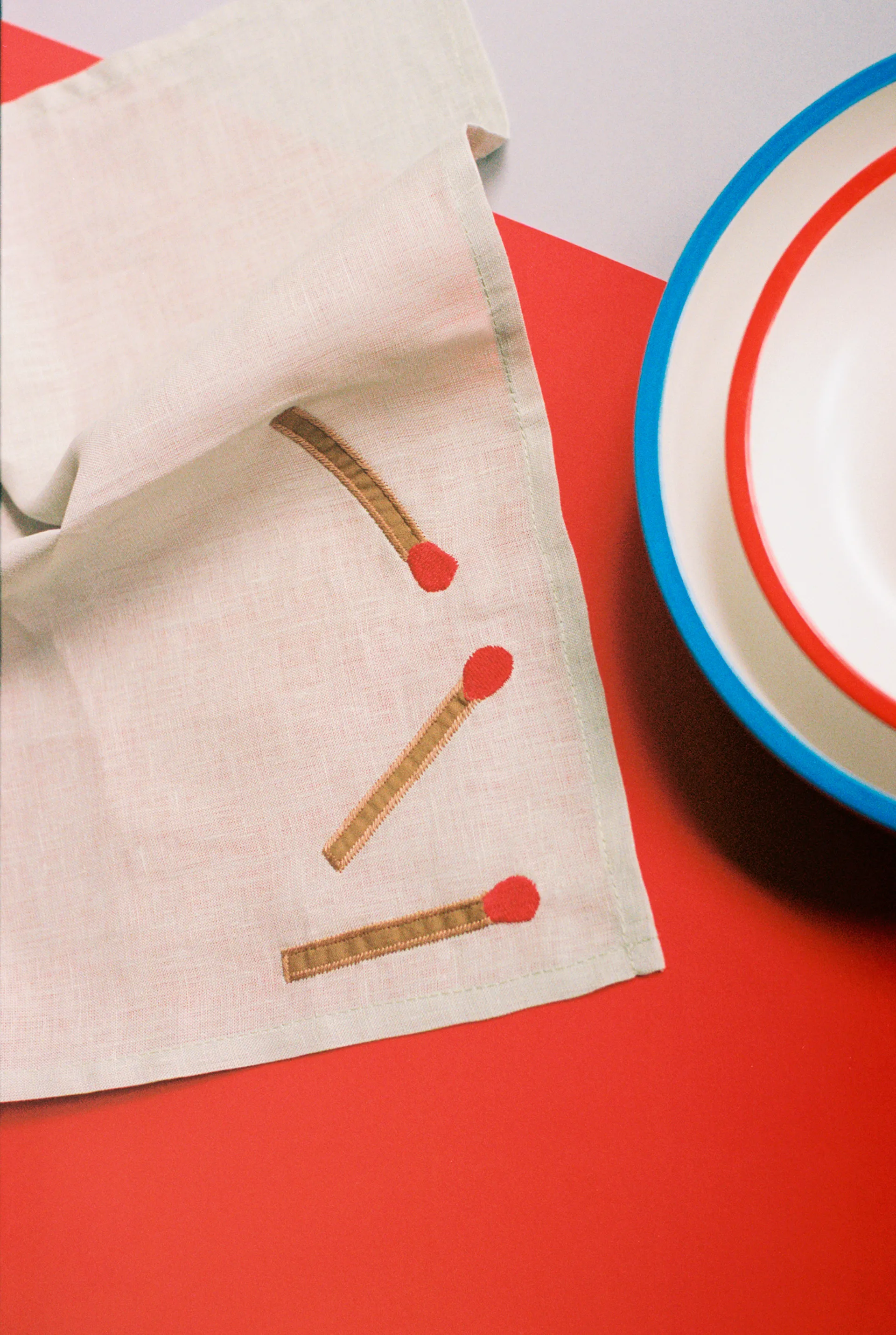 Sobremesa linnen servet 45x45 cm 4-pack, White HAY