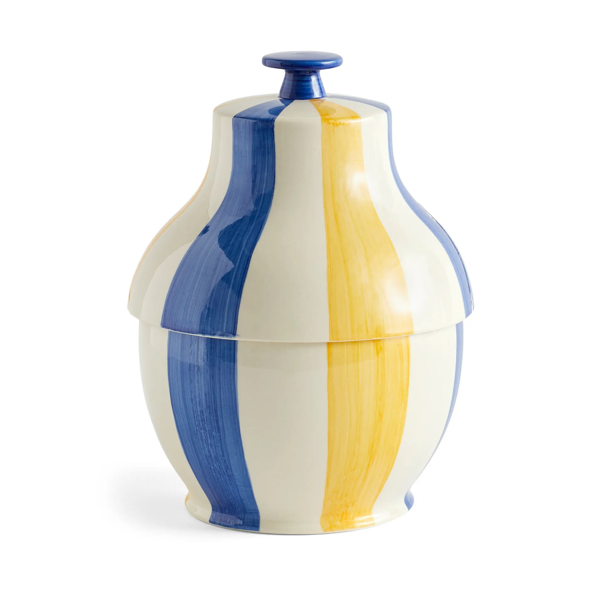 Sobremesa stripe koektrommel Ø19 cm, Blue-yellow HAY