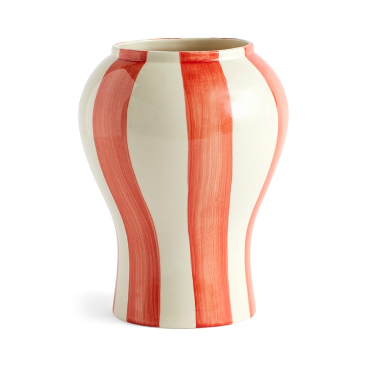 Sobremesa stripe vaas S 22 cm - Red - HAY