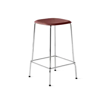 Soft Edge 30 Low barkruk - Fall red–chroom onderstel - HAY