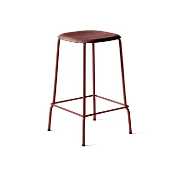 Soft Edge 30 Low barkruk - Fall red–fall red stalen onderstel - HAY