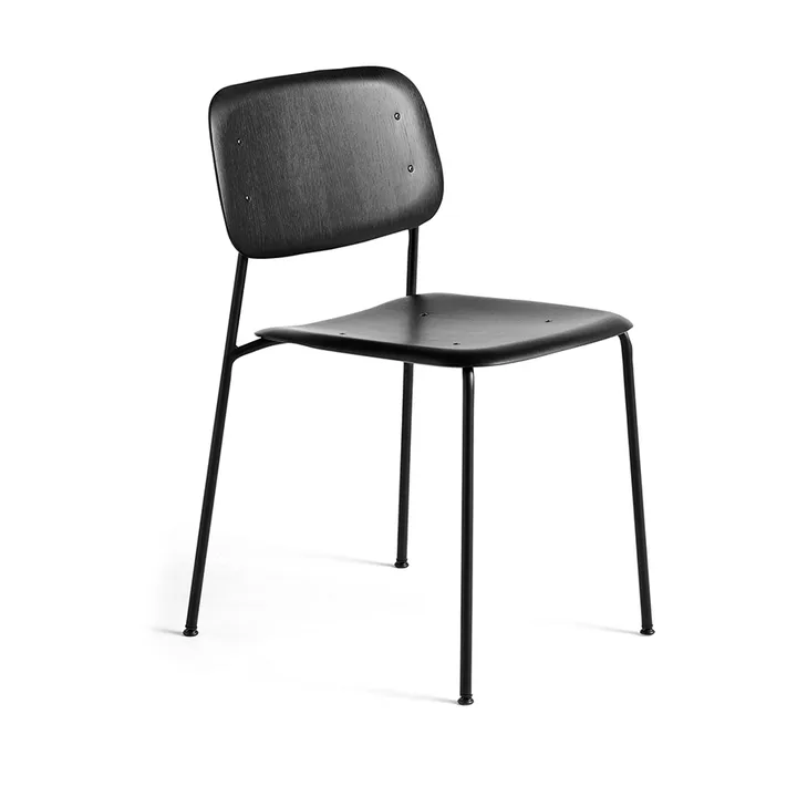 Soft Edge 40 stoel - Black oak–zwart stalen onderstel - HAY