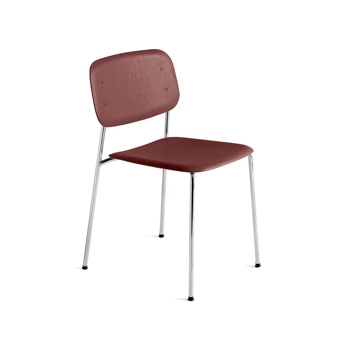 Soft Edge 40 stoel - Fall red–chroom onderstel - HAY