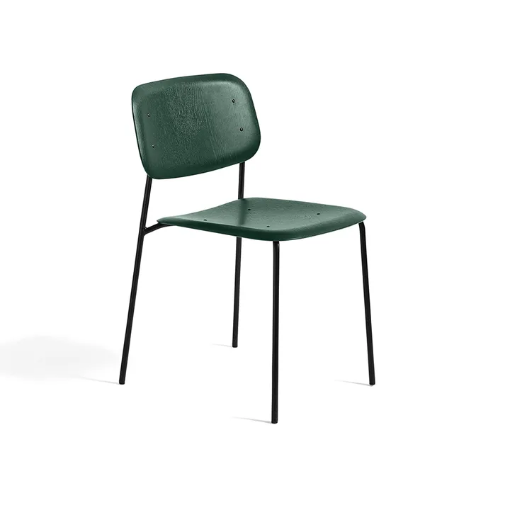 Soft Edge 40 stoel - Hunter, zwart stalen onderstel - HAY