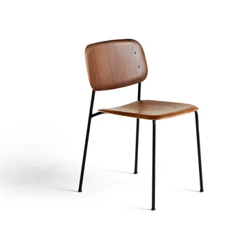 Soft Edge 40 stoel - Smoked oak–zwart stalen onderstel - HAY