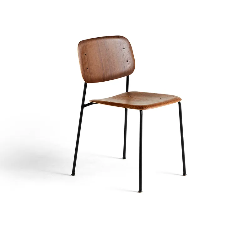 Soft Edge 40 stoel - Smoked oak–zwart stalen onderstel - HAY