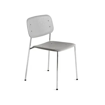 Soft Edge 40 stoel - Soft grey–chroom onderstel - HAY